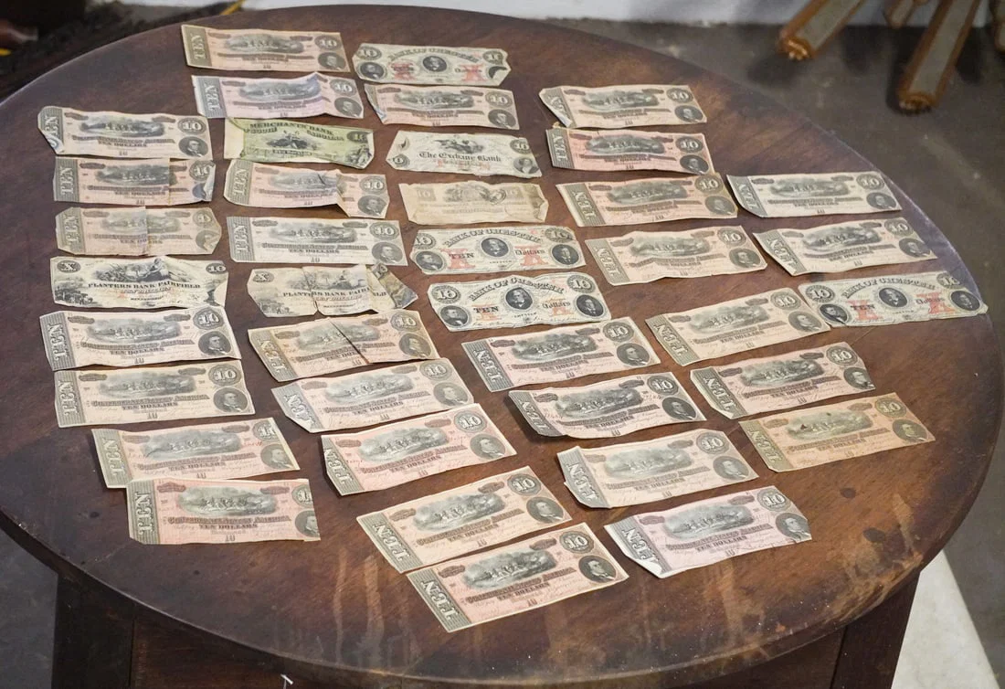 Collection South Carolina Civil War Confederate Money