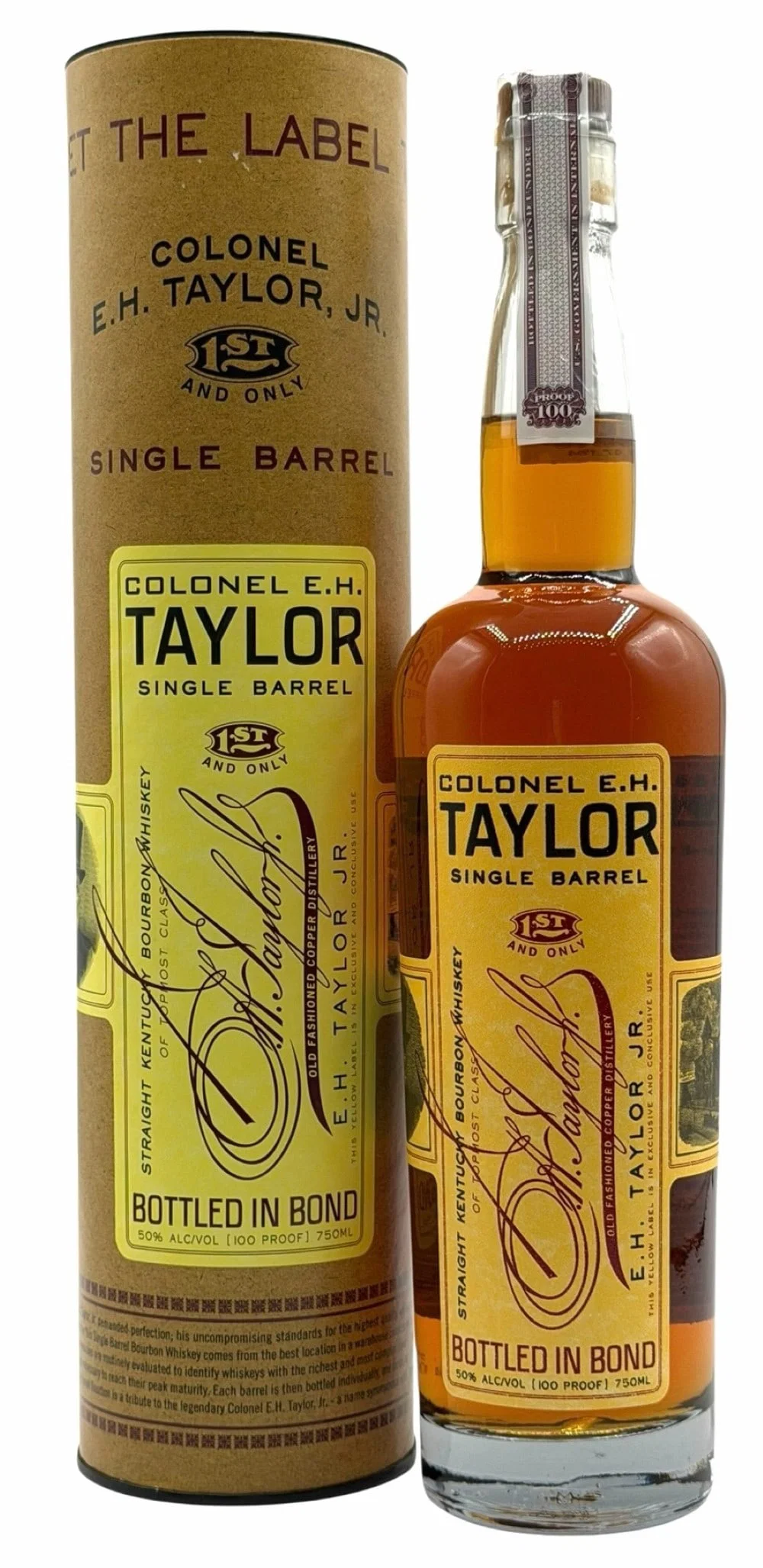 Colonel E.H. Taylor Jr Single Barrel Bourbon in Tube 100 Proof 750ML