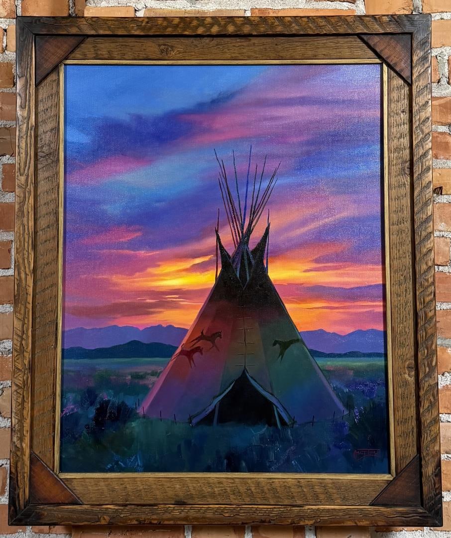 Colt Idol Wild Horse Sundown Painting