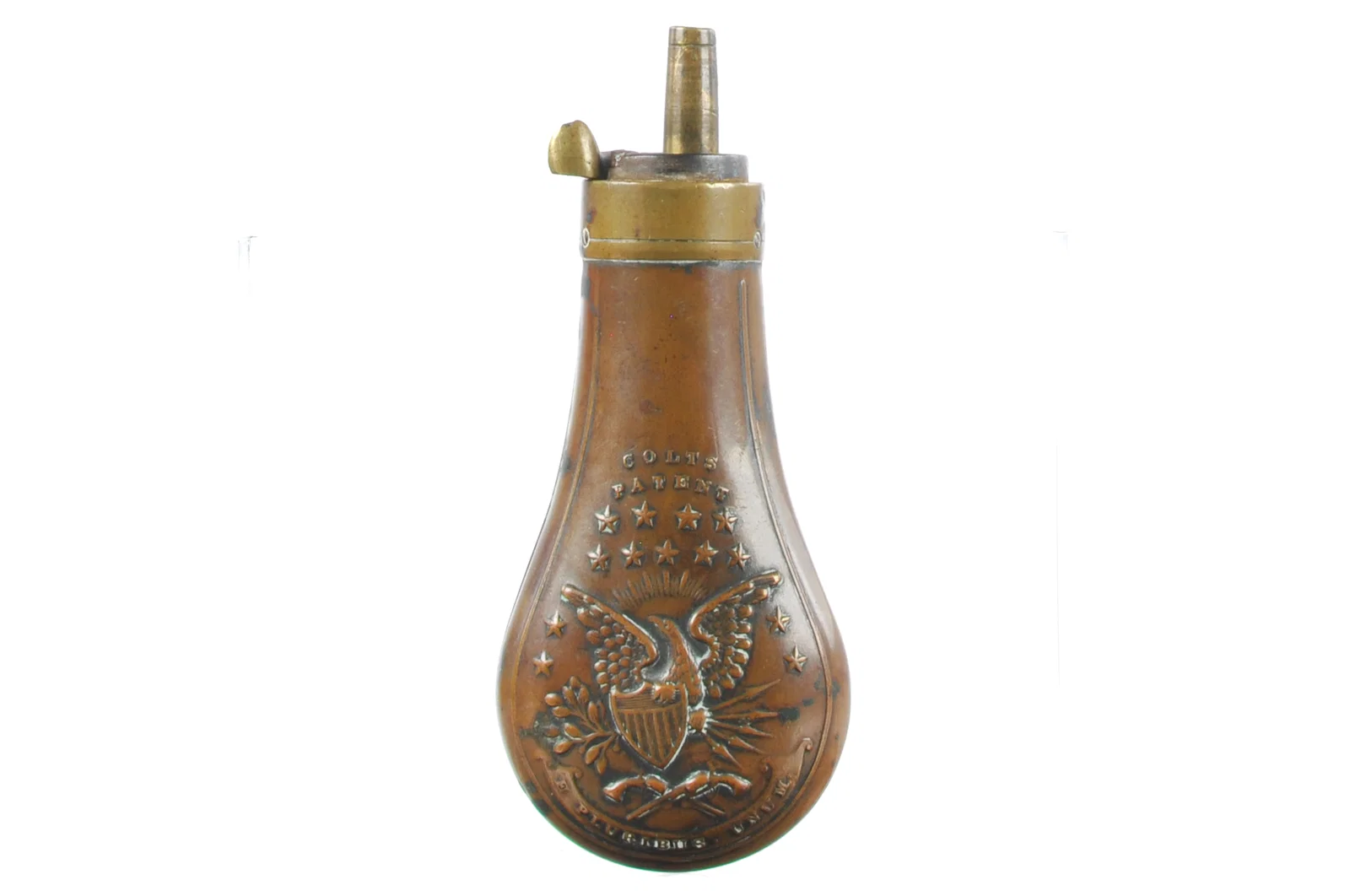 Colt Patent Powder Flask Eagle E Pluribus Unum