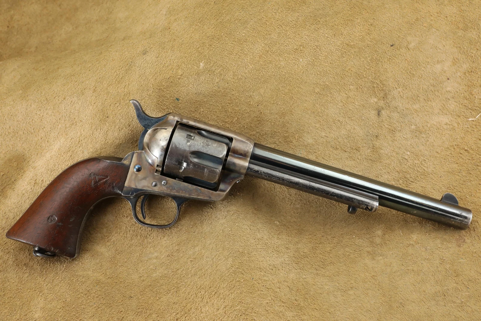 Colt US Model 1873 Cavalry NY Militia Long Artillery SAA .45 Single Action Army Revolver 1885