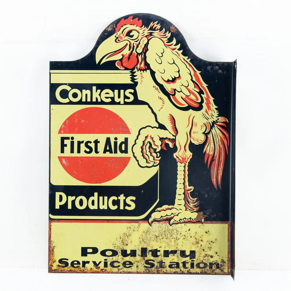 Conkeys 1st Aid Products Flange Advertising Sign
