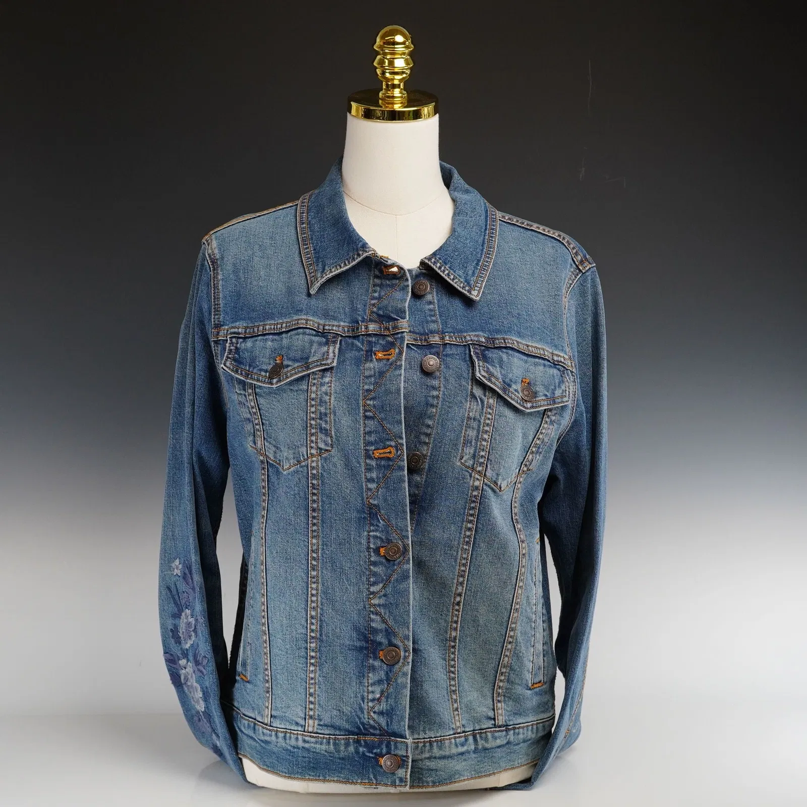 Contemporary Johnny Was Cali Classic Embroidered Denim Jacket