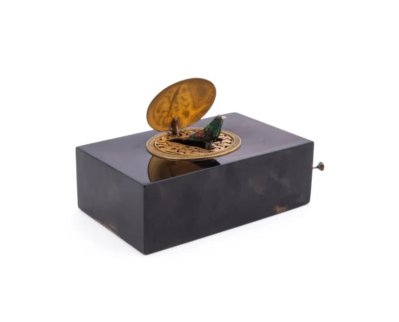 CONTINENTAL 19TH C. SINGING BIRD AUTOMATON BOX
