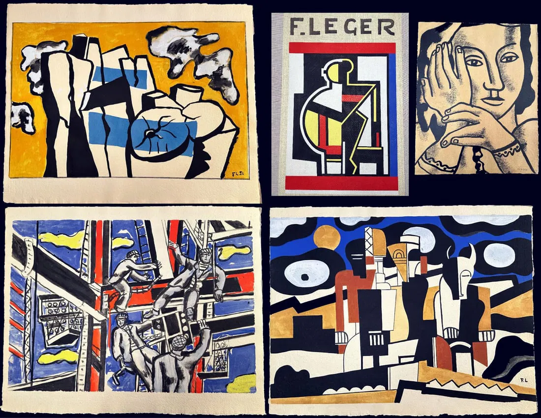 Contrastes. with 13 pochoirs after Leger