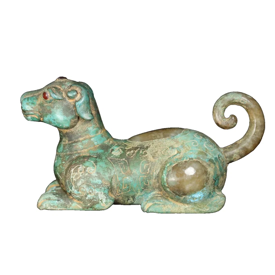 Copper, gemstones, and Hetian jade