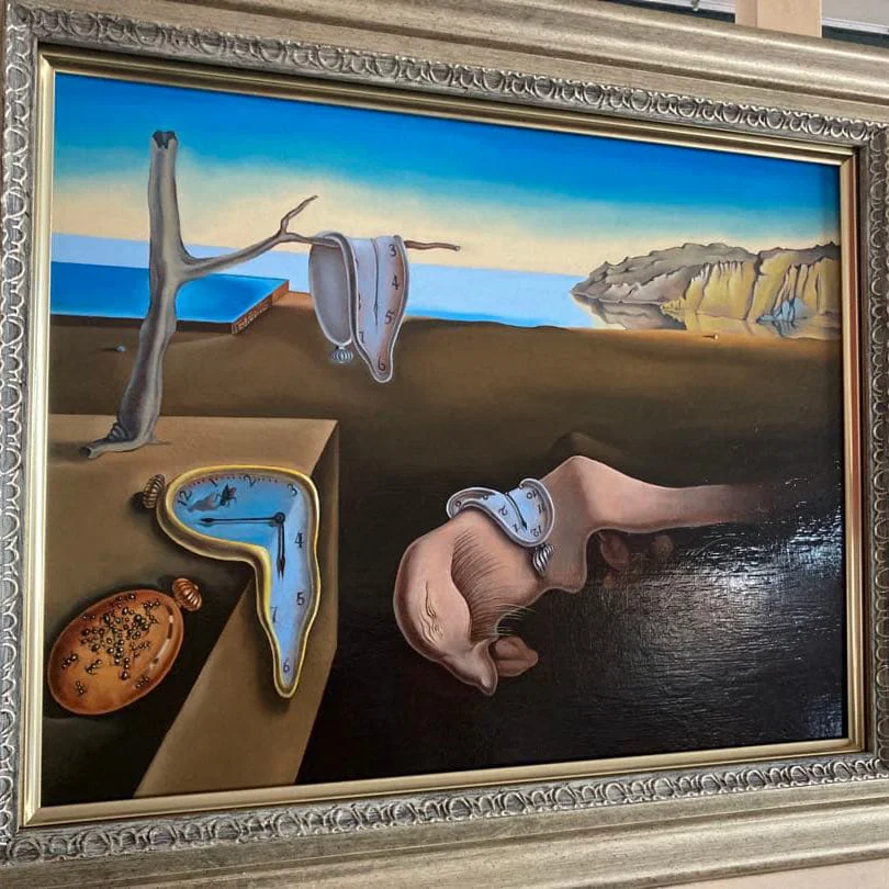 Copy; DalI "The Persistence of Memory" F6 size, oil painting.