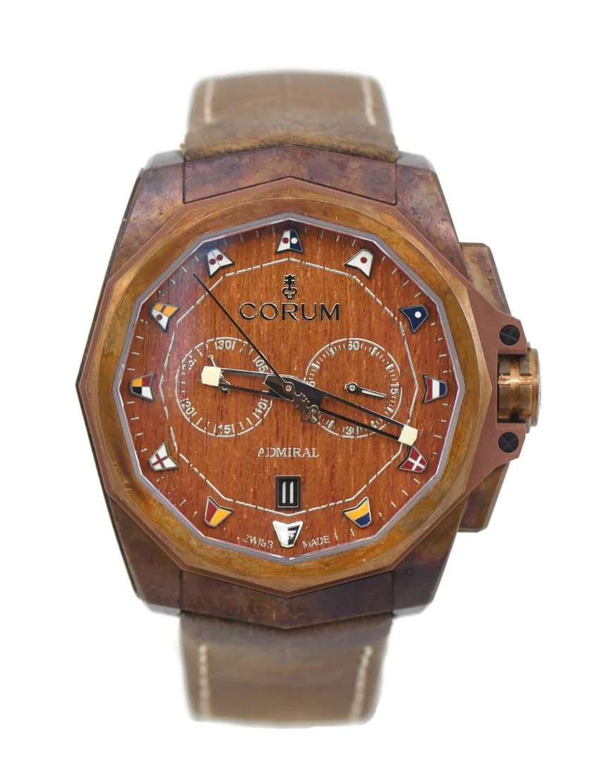 Corum Admirals Cup Chronograph Bronze Watch 116.200.53/0F62 with Box and Papers