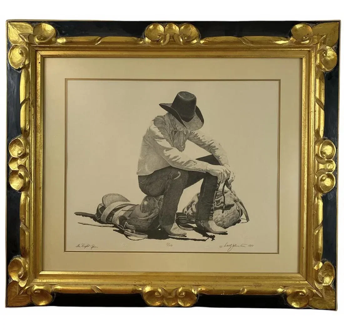 Cowboy Limited Edition Print 1983 by Walt Johnston