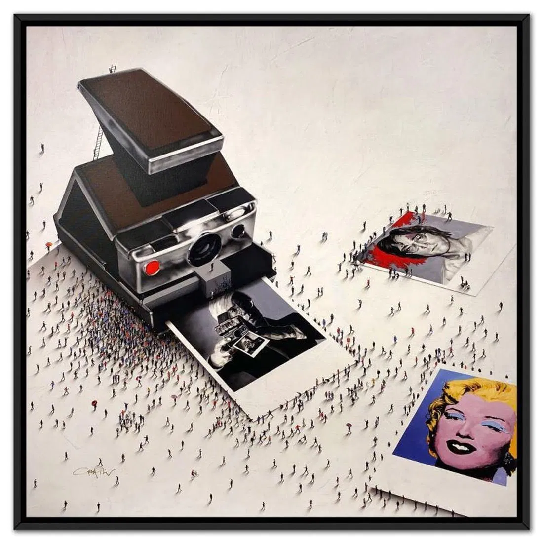Craig Alan, "Populus: Andy's Factory" Framed, Hand Signed Limited Edition Canvas with Letter of