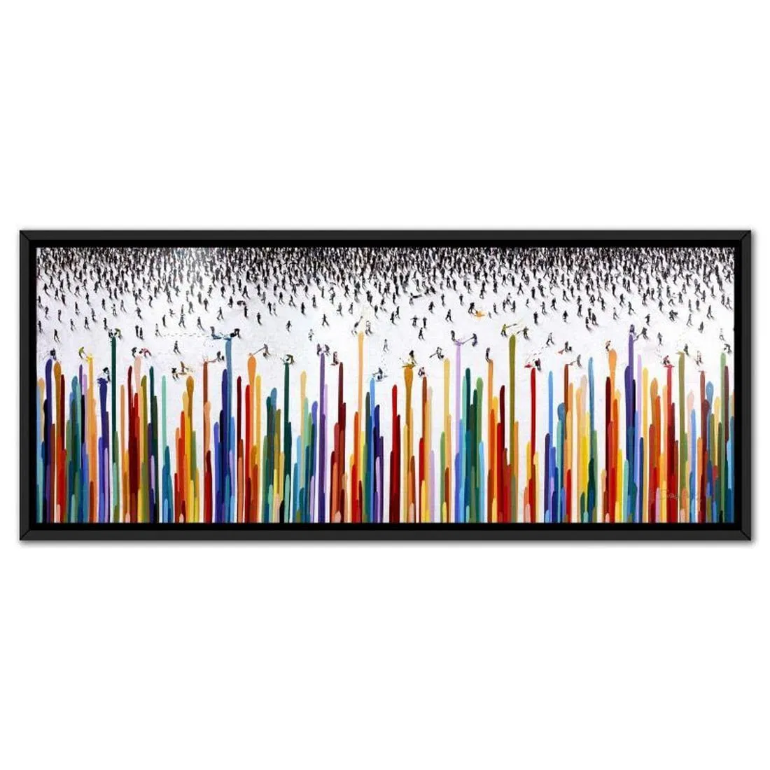 Craig Alan, "Populus: Color Gravity" Framed, Hand Signed Limited Edition Canvas with Letter of