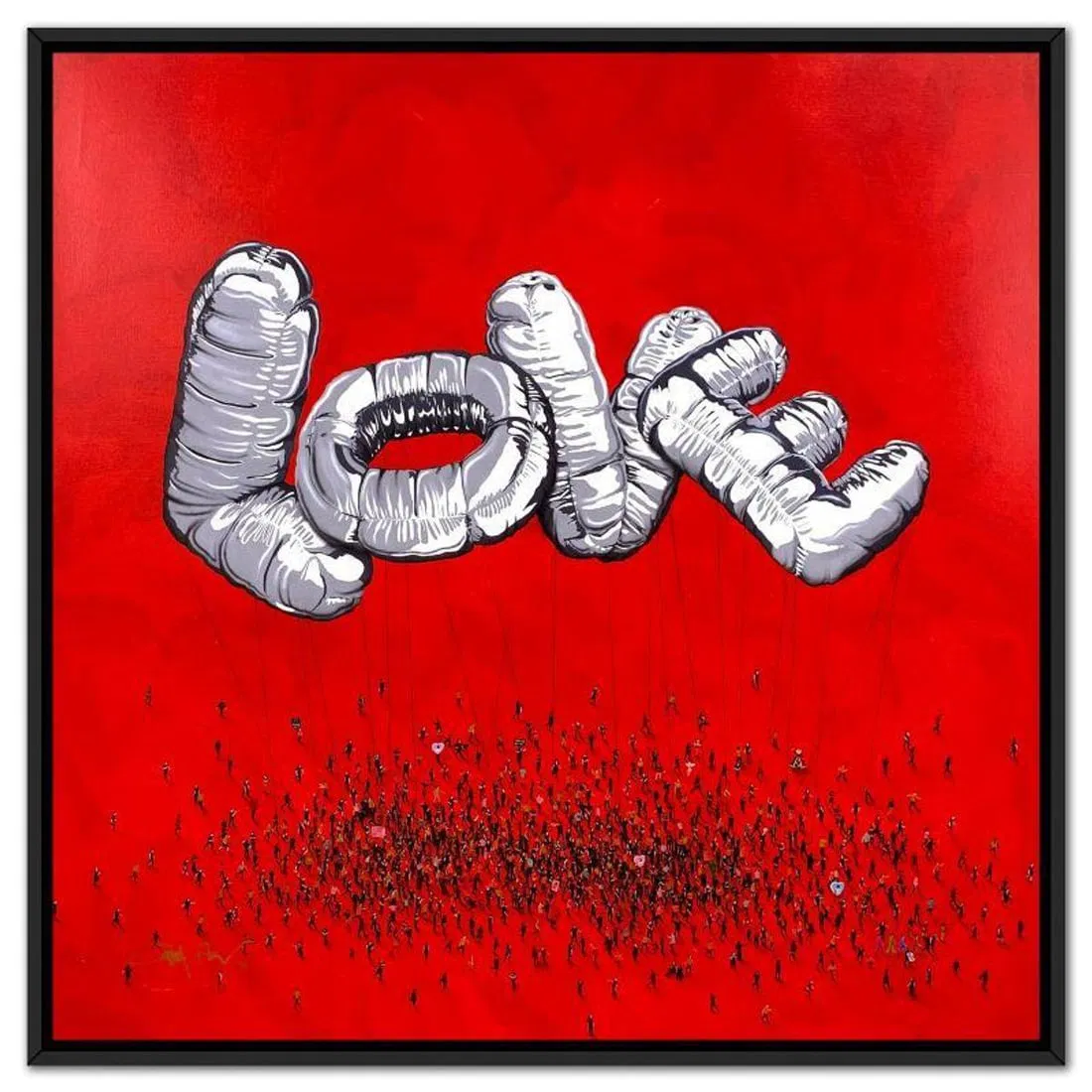 Craig Alan, "Populus: Love High" Framed, Hand Signed Limited Edition Canvas with Letter of