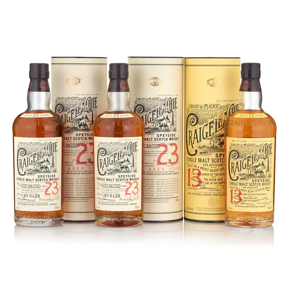 Craigellachie 23 Years Old (2 bottles, 750ml) Craigellachie 13 Years Old (1 bottle, 750ml)