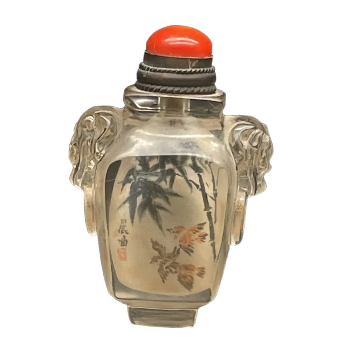 Crystal Inside-Painted Snuff Bottle