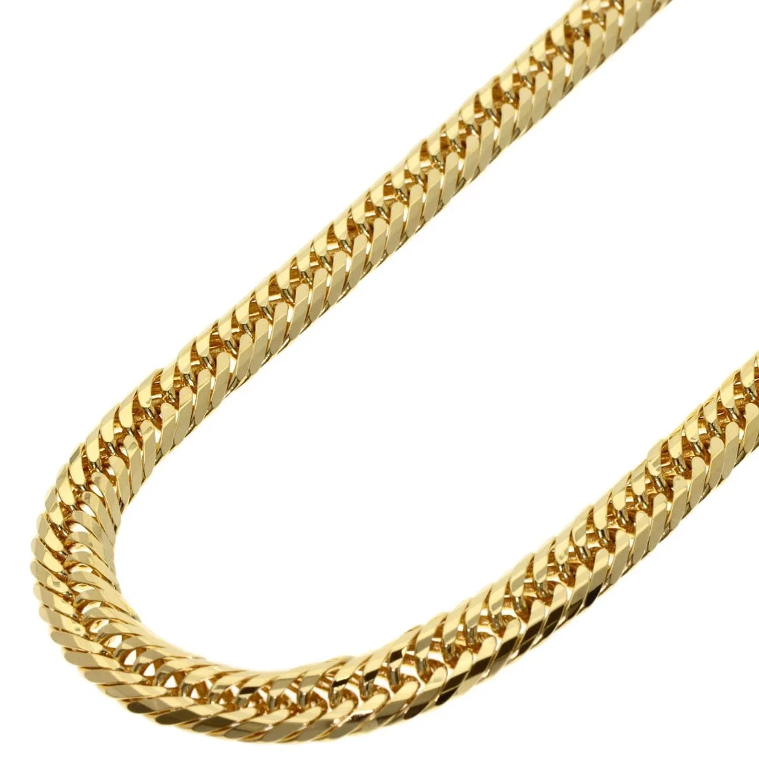CURB CHAIN 12-SIDED TRIPLE NECKLACE