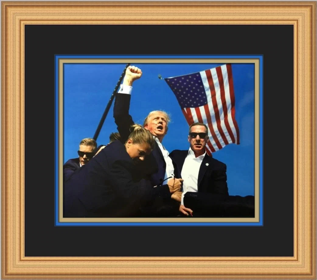Custom Framed 8x10 Photograph of Donald Trump Political Theme 2024