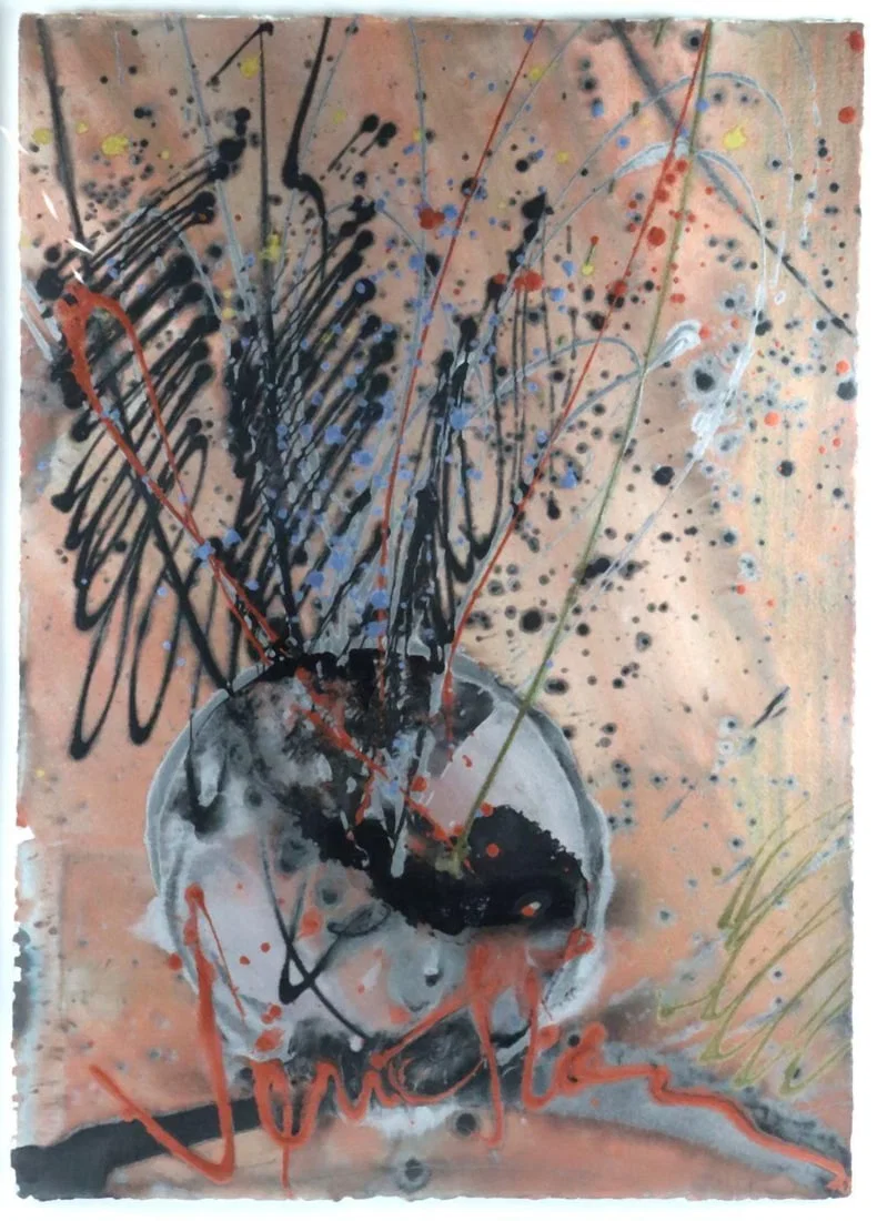 Dale Chihuly (American, b. 1941) "Venetian Drawing" Acrylic on Paper