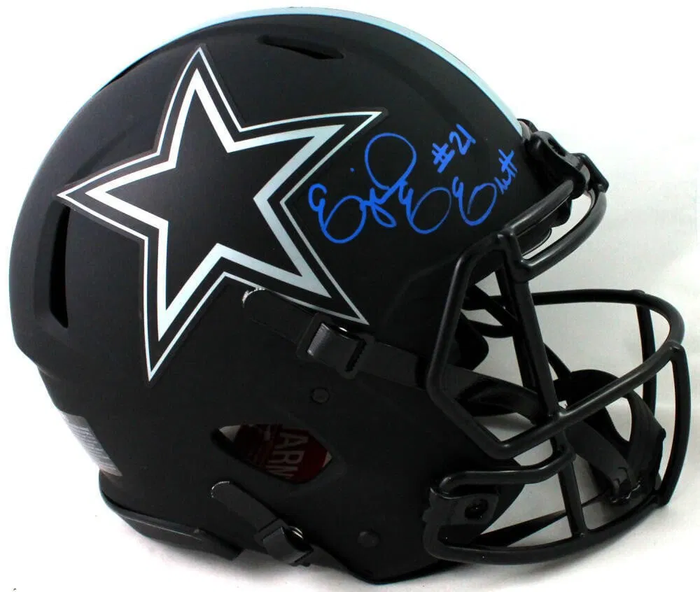 Dallas Cowboys Full Size Eclipse Helmet Signed by Ezekiel Elliott Beckett Authenticated