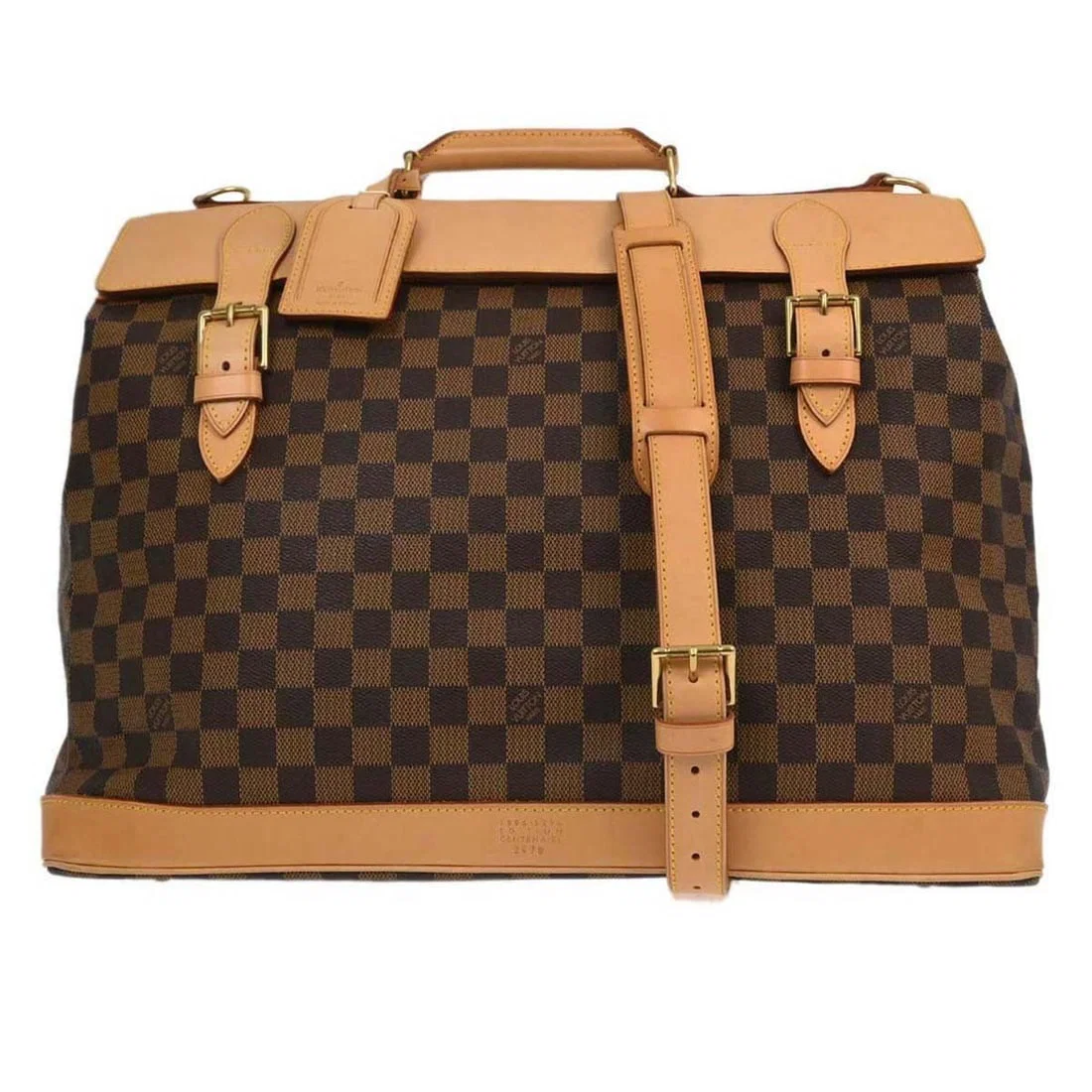Damier Canvas Clipper Top Handle Travel Bag 100th Anniversary M99039