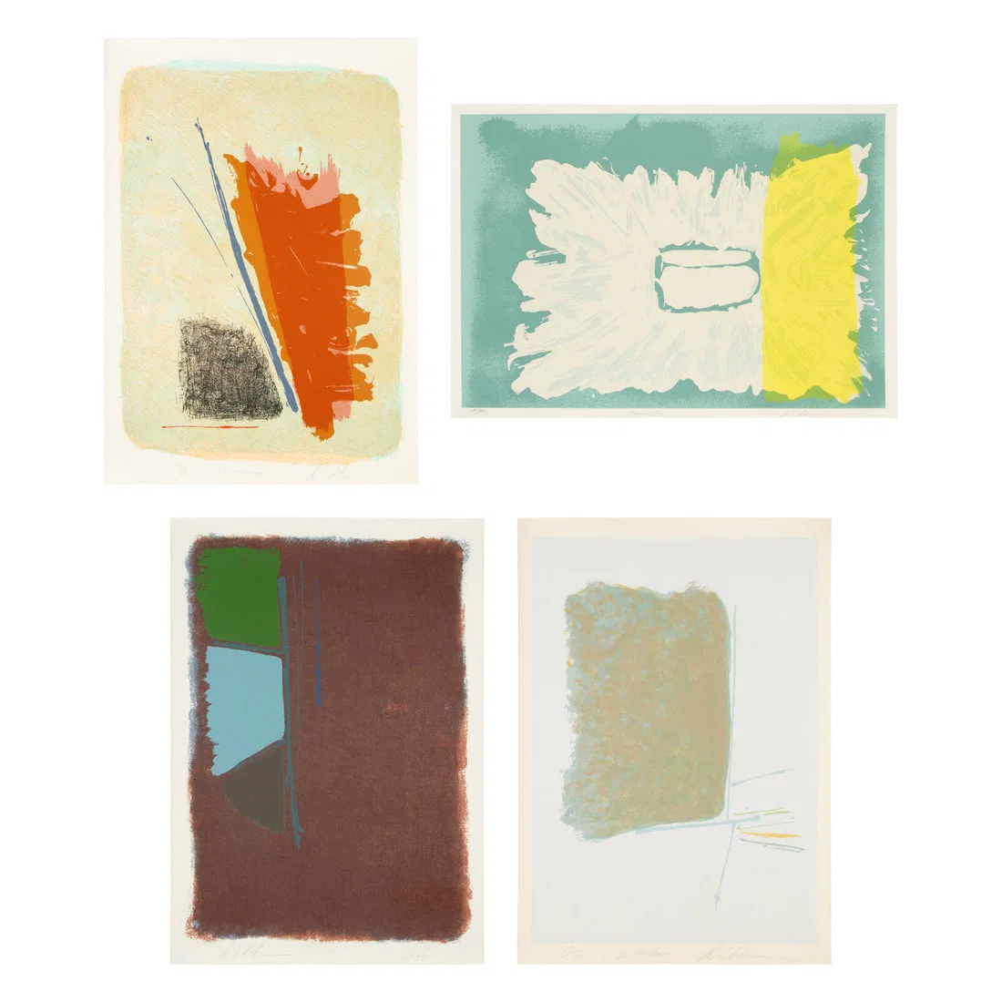 Dan Christensen (American, 1942-2007) Delta Leader, Edo, Kanagana, and Kansas City (four works)
