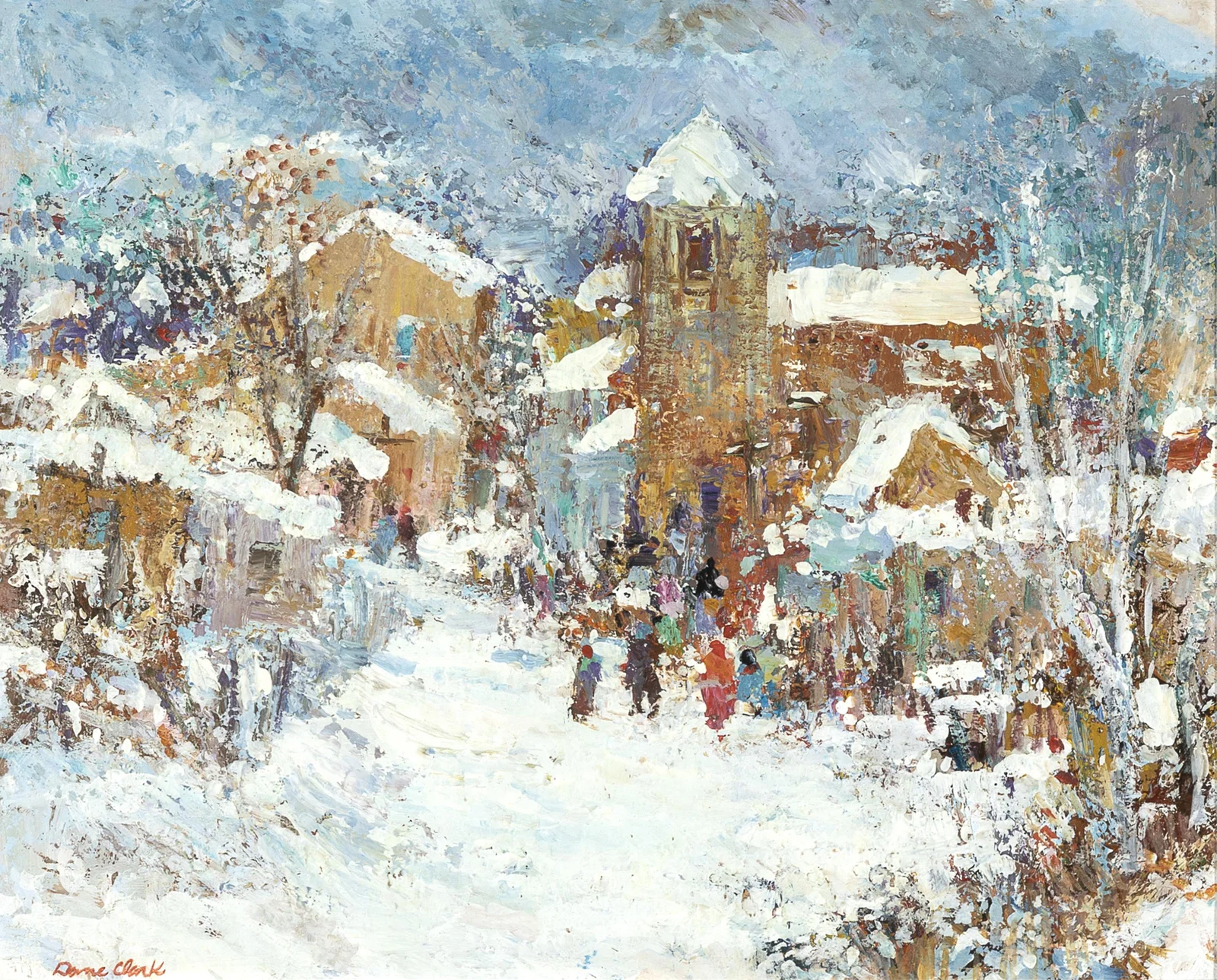 Dane Clark, Untitled (Snowy Street Scene)