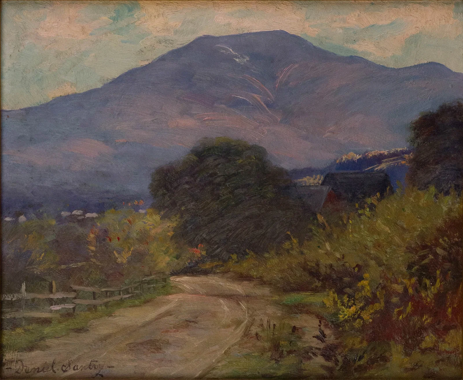Daniel Santry, 1858-1915, On the Road to Sugar Hill, Oil on Board