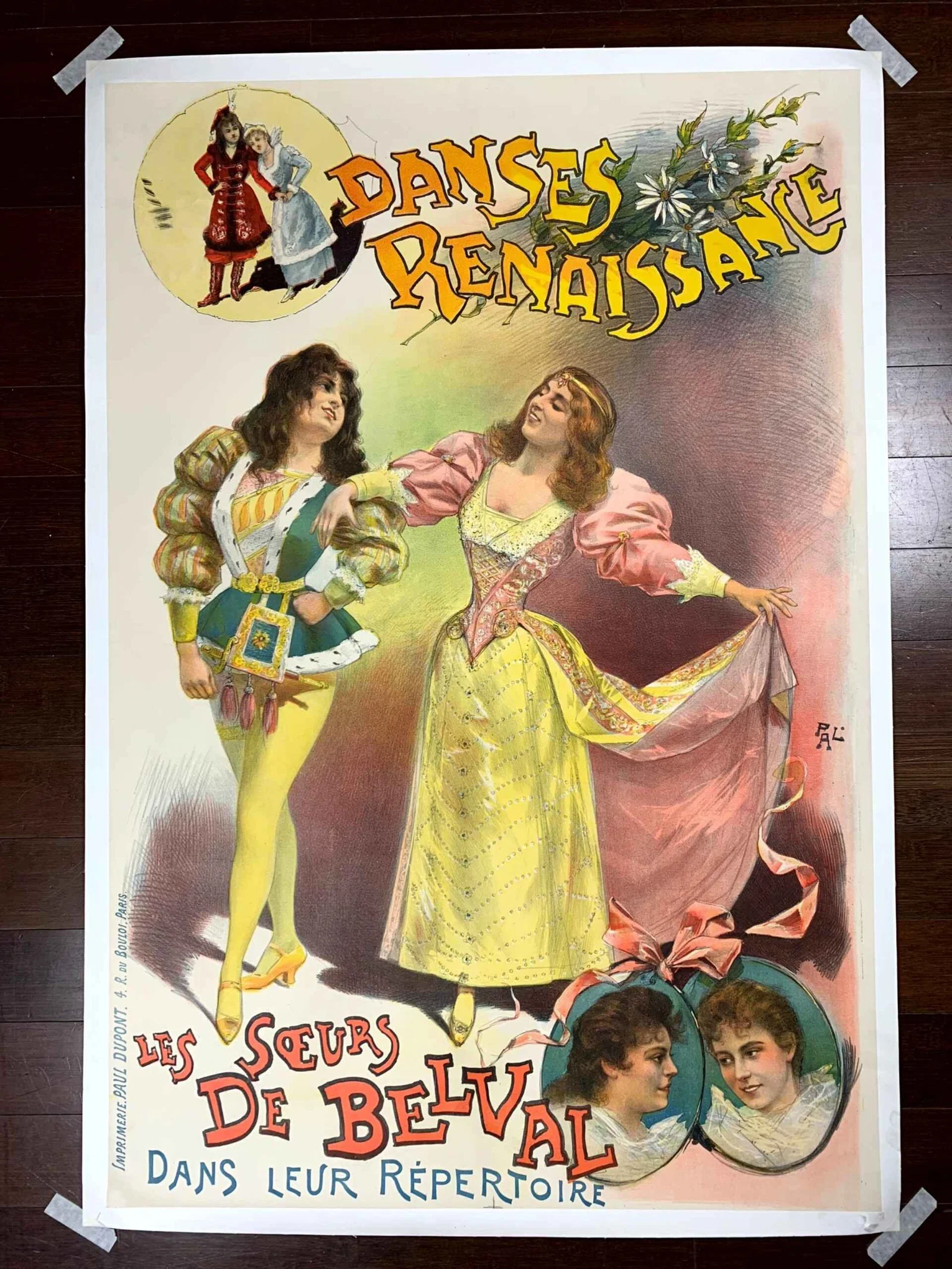 Danses Renaissance - Art By Pal (1894) 31.5x46.5 French Theater Poster LB