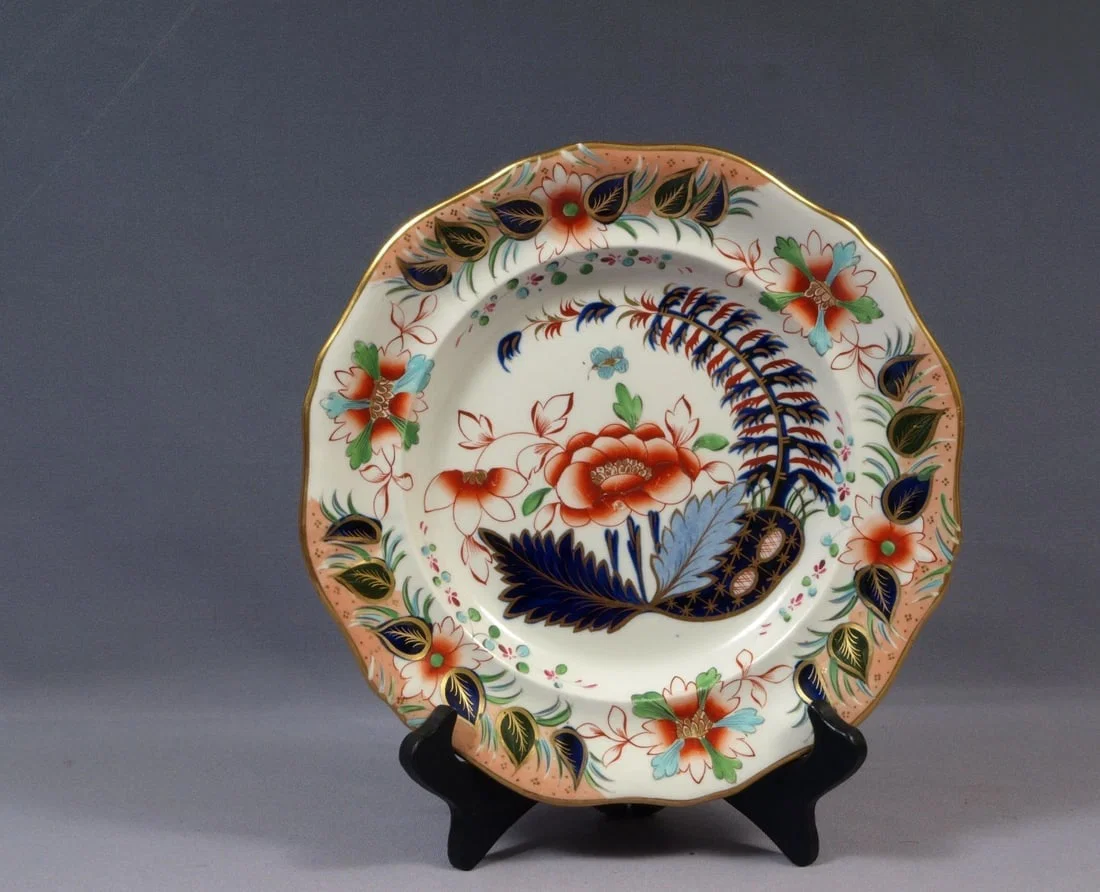 Davenport Imari 1825 Dinner Cabinet Plate SHIP WRECK SALVAGE Cunard Halifax