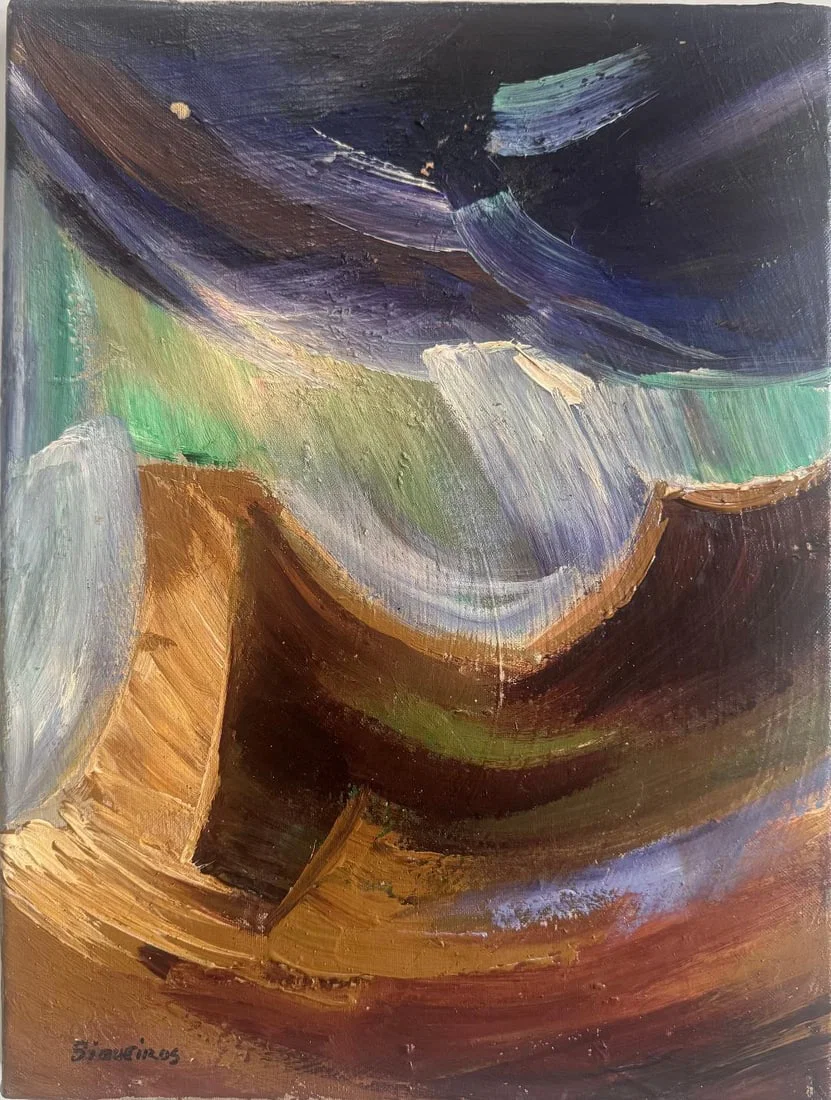 David Alfaro Siqueiros (Attributed) Acrylic on Canvas Art: 16" x 12" Unframed