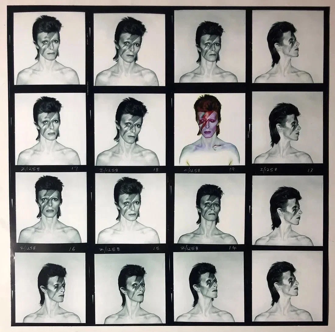 David Bowie Large Glossy Print Contact Sheet