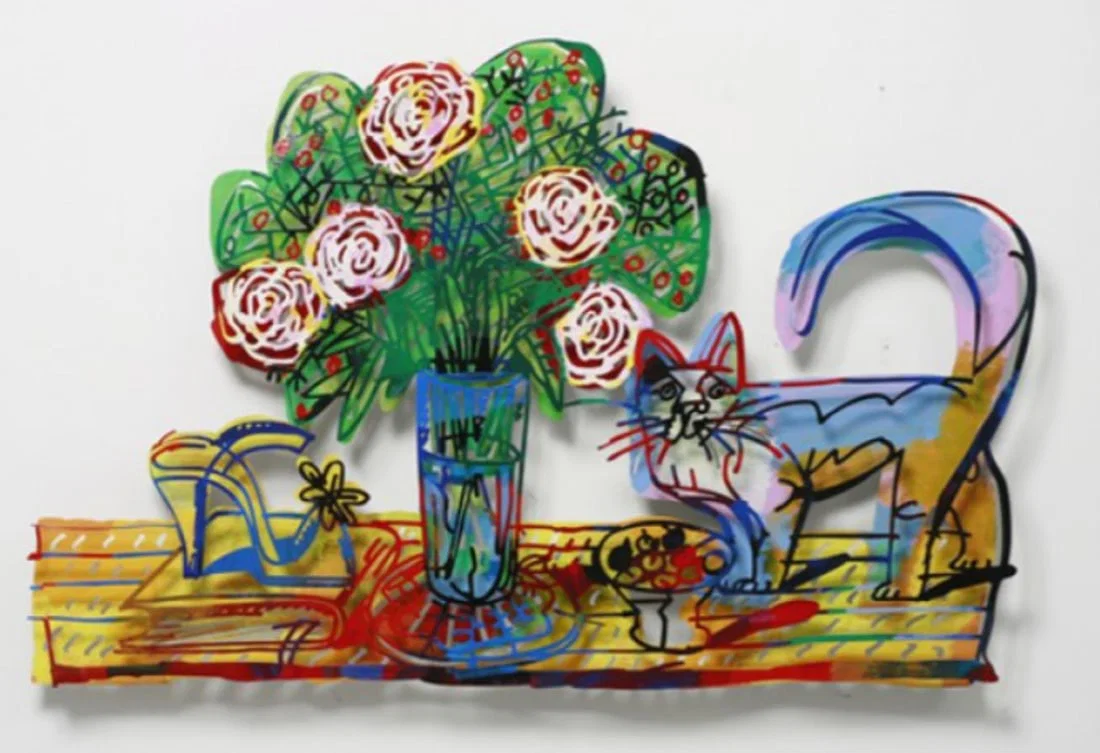David Gerstein- Mixed Media Cutout Aluminum "Macho"