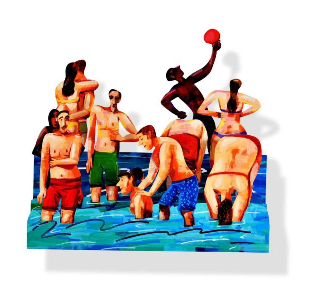 David Gerstein- Mixed Media Cutout Aluminum "SUN OF THE BEACH 2"