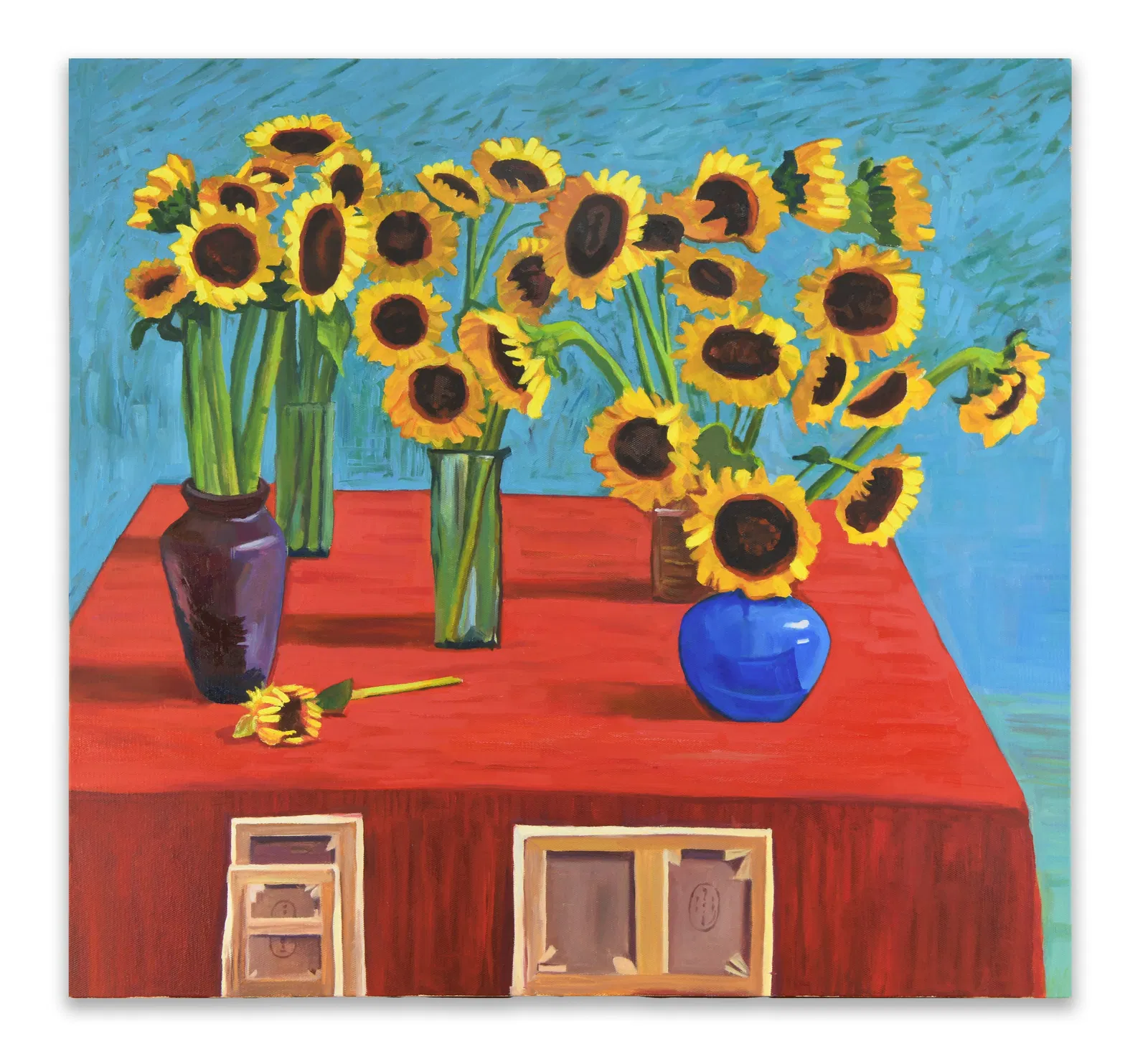 DAVID HOCKNEY (B. 1937), ATTRIBUTED TO, ACRYLIC ON CANVAS