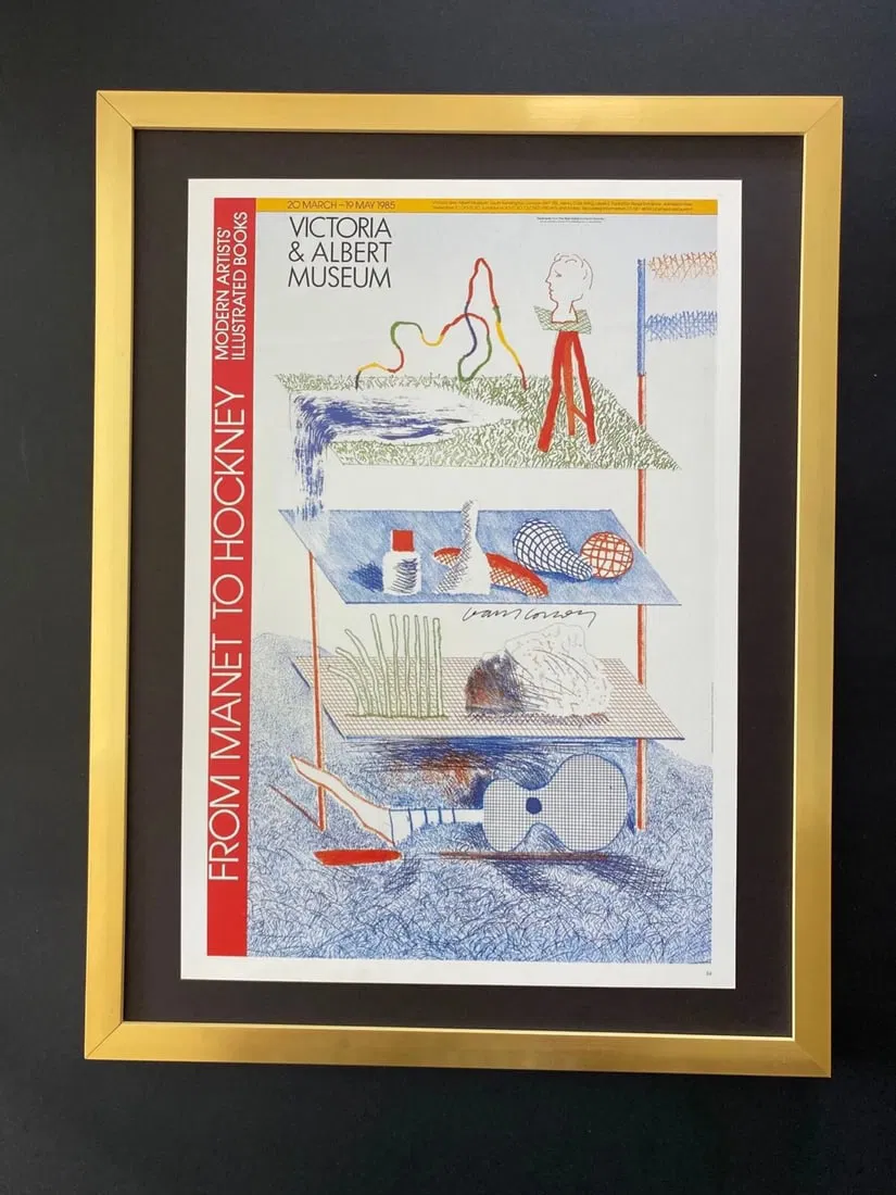 David Hockney | Vintage 1987 Signed Poster Print | Mounted and Framed