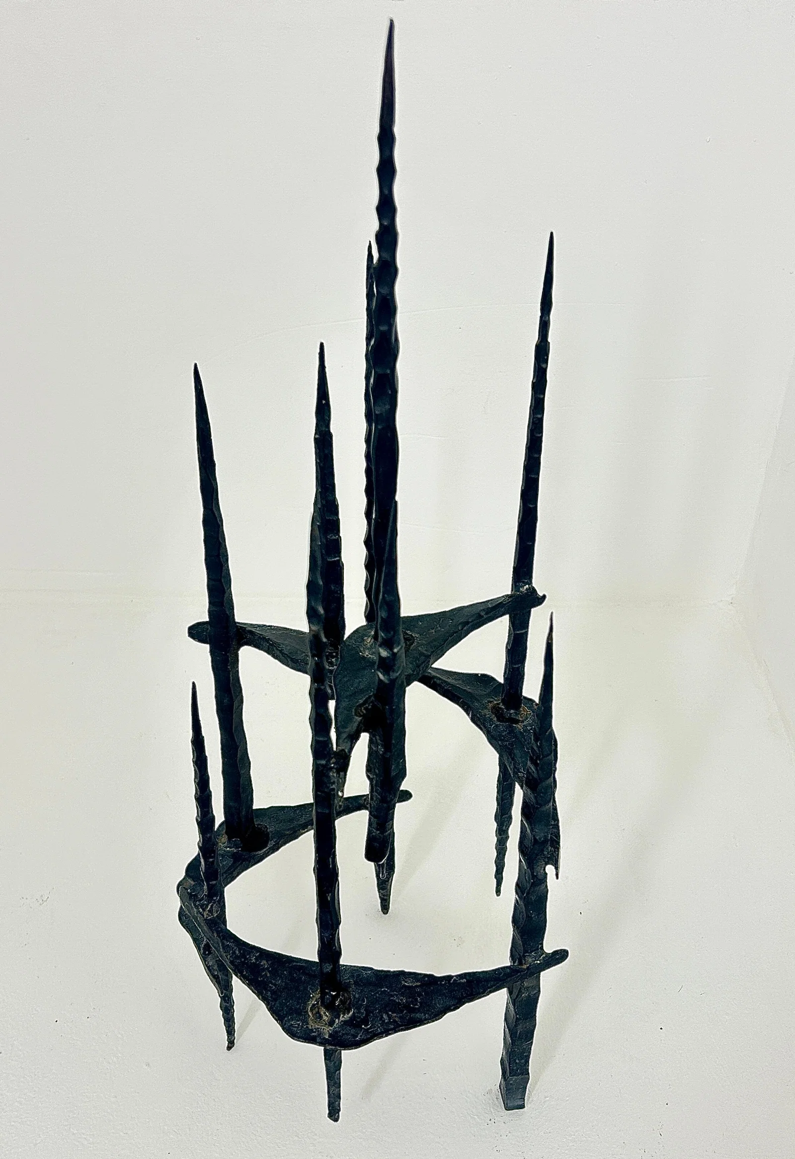 David Palombo, Israeli - Jewish, Modernist Brutalist Hanukkah Menorah