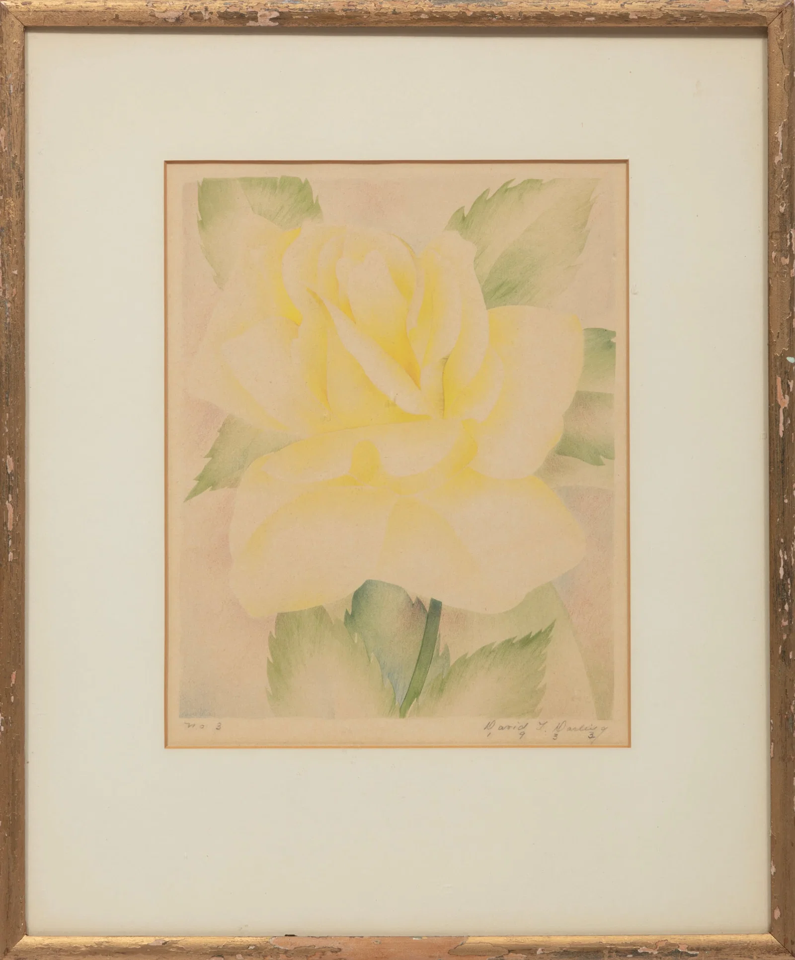 David T. Darling, American/New York 1880-1964, "No. 3?, watergraph on paper