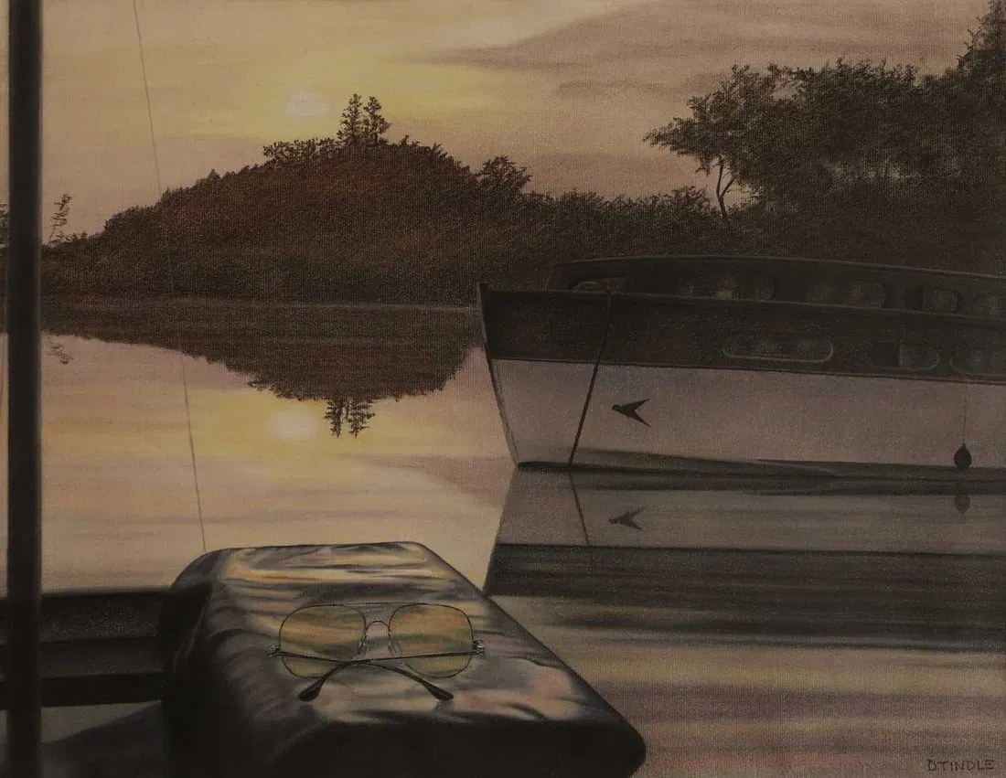 ▲ David Tindle RA (British, b.1932) Regent's Canal, 1956