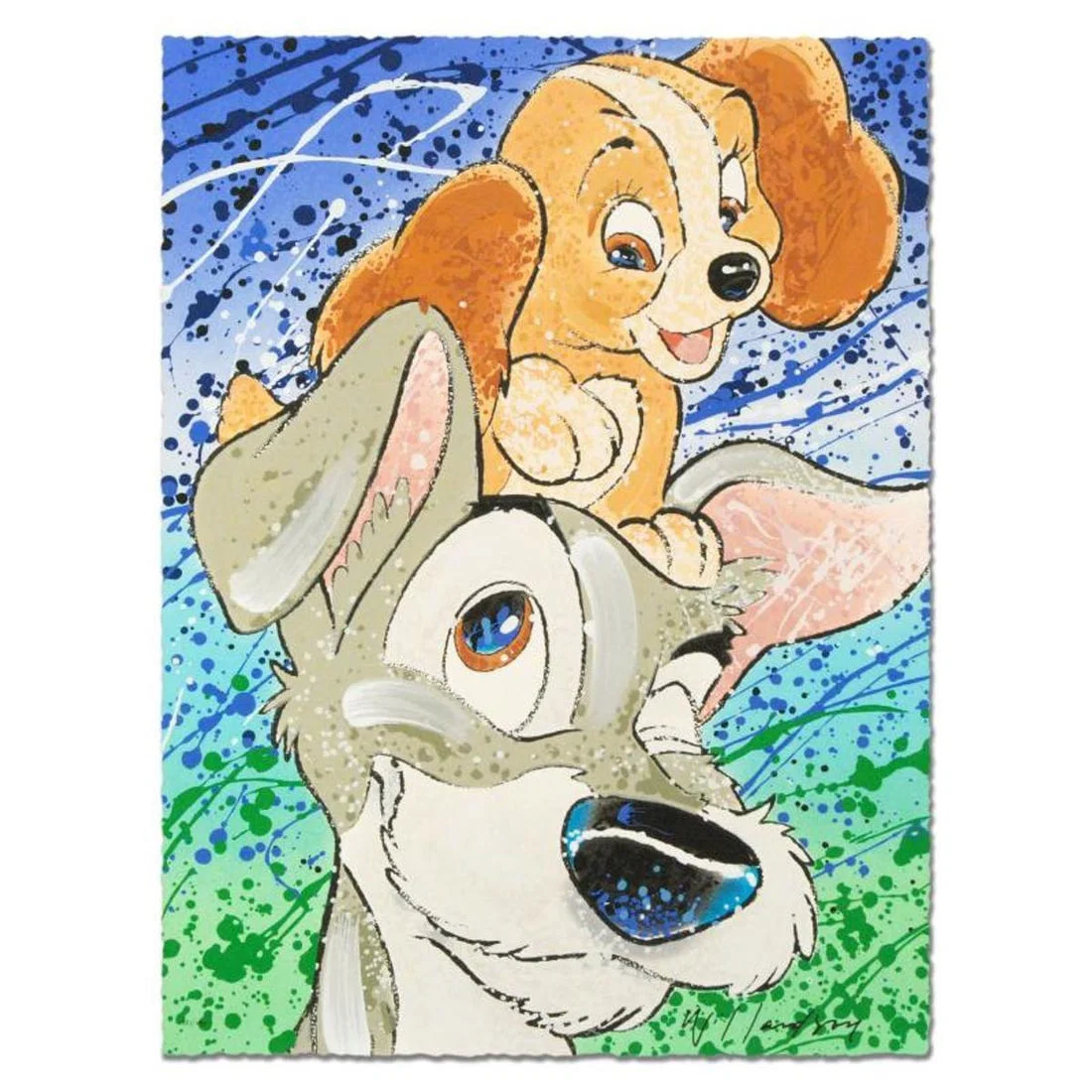 David Willardson, "Hair of the Dog" Hand Signed Limited Edition Disney Serigraph with Letter of