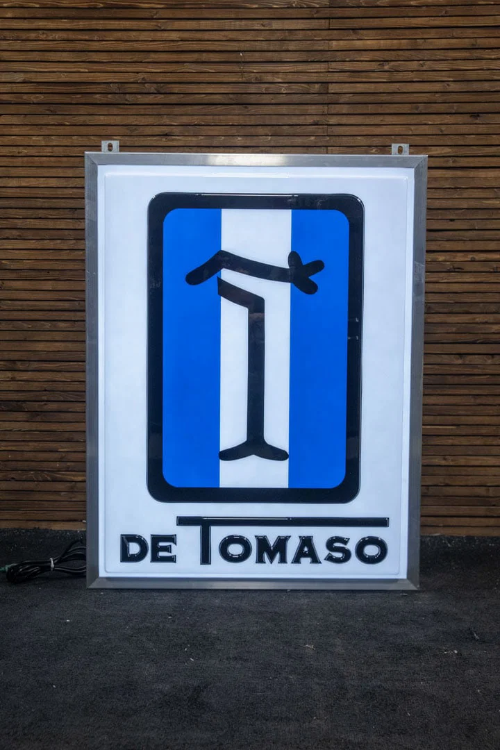 De Tomaso Lighted Sign