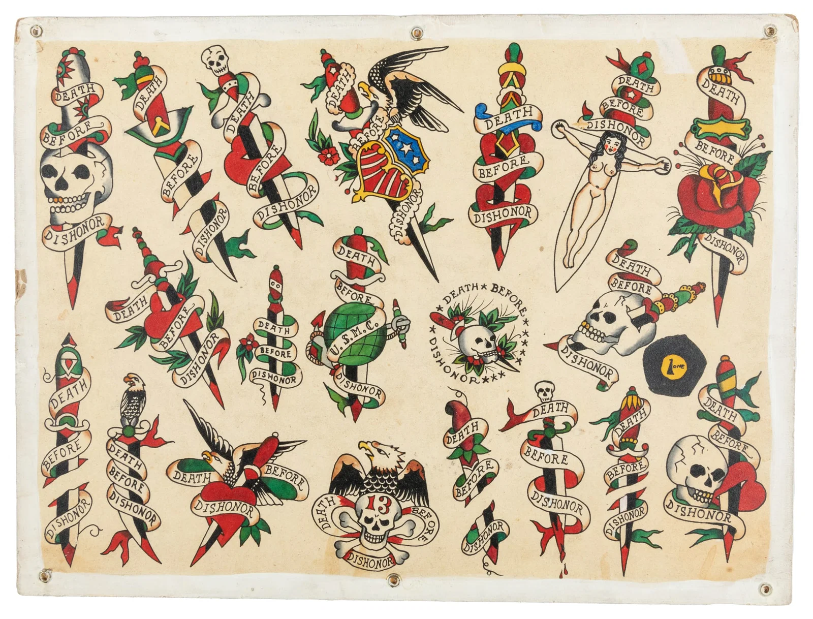 Death Before Dishonor Flash Sheet by Tex Rowe, ca. 1940s-1950s