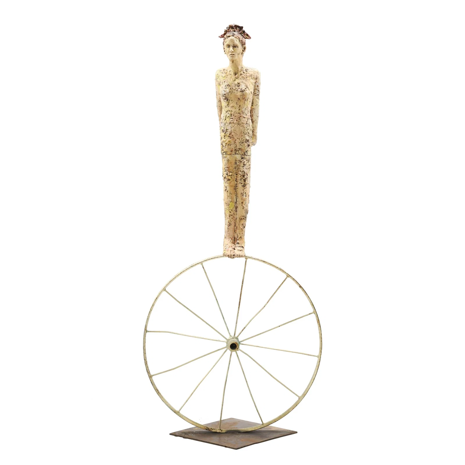 Debra Fritts (American, b. 1953), Figure on Wheel