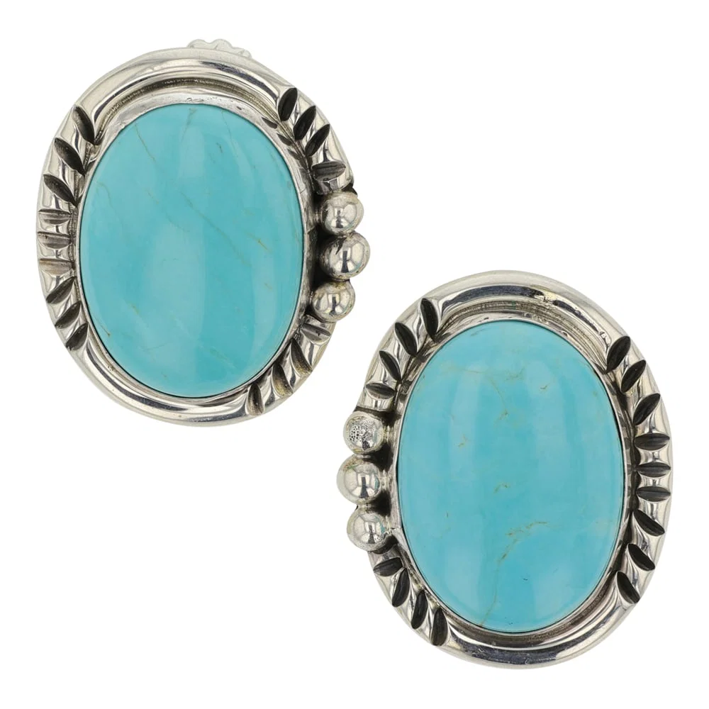 Della Wylie Navajo Campitos Turquoise Earrings