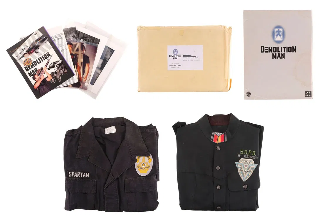 DEMOLITION MAN (1993) - Detective John Spartan's (Sylvester Stallone) Past and Future Uniform Shirts