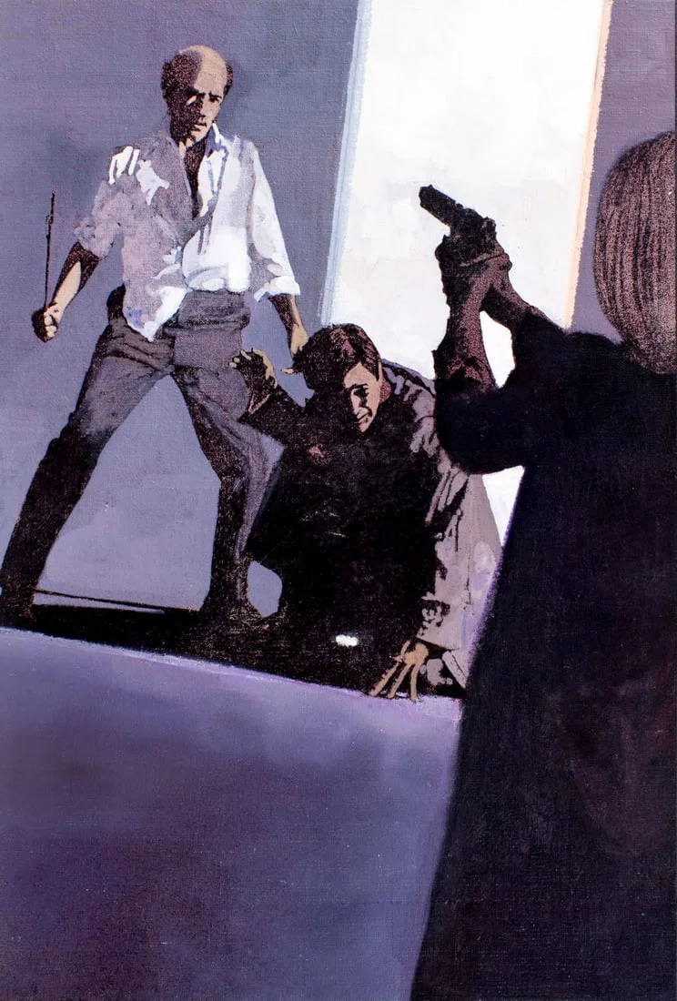 Dennis Luzak (IL,1939-?) oil painting