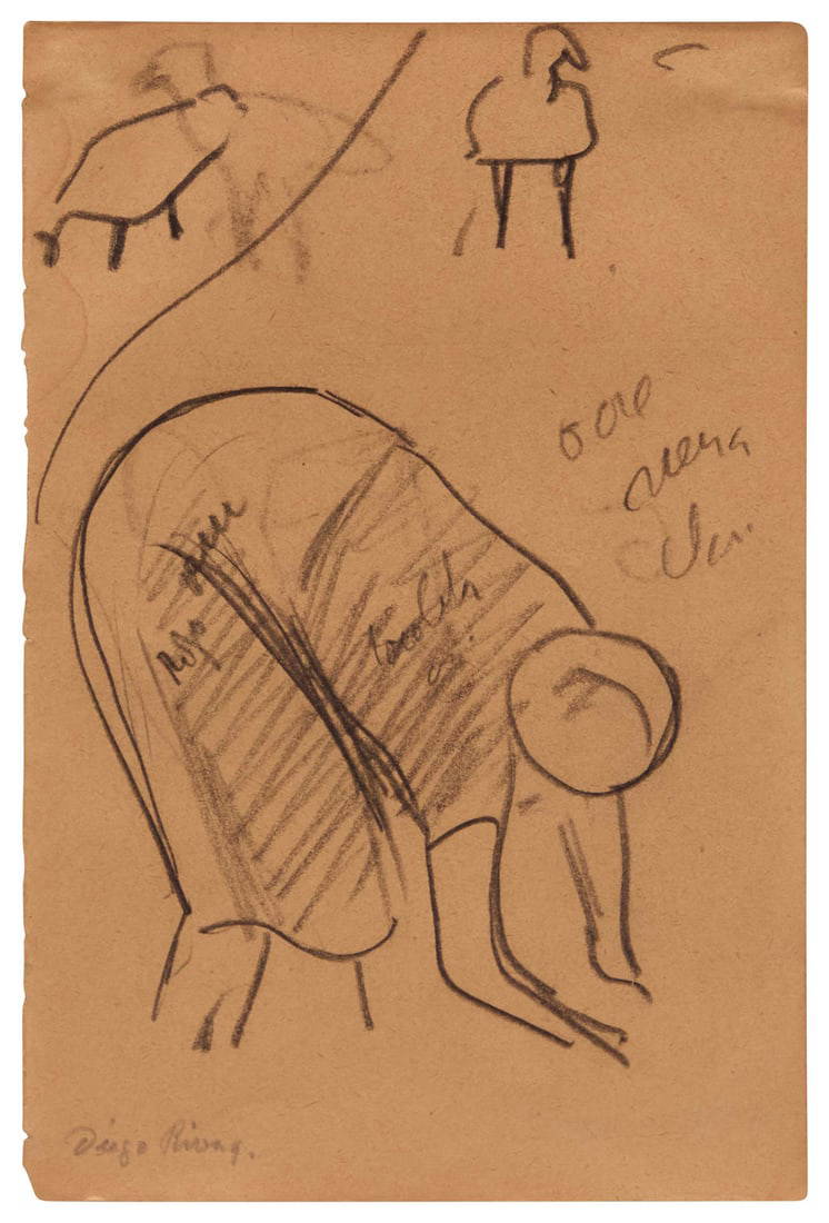 Diego Rivera (1886-1957), Lavandera del Río Juchitán, circa 1922-28