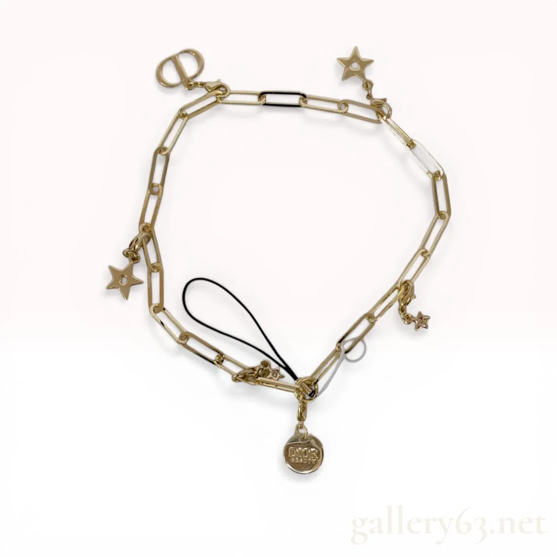 Dior Beauty Gold-Tone Star and Logo Charm Phone Strap and Bracelet