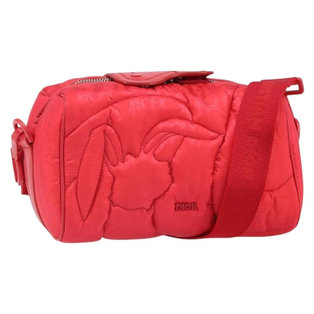 Dior x ERL Mirage Oblique Trotter Nylon Red Shoulder Bag with Dust Bag