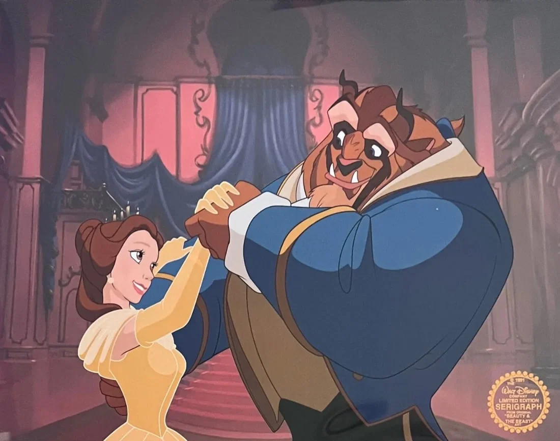 Disney, Beauty & The Beast - Belle & Beast, Limited Edition Animation Cel