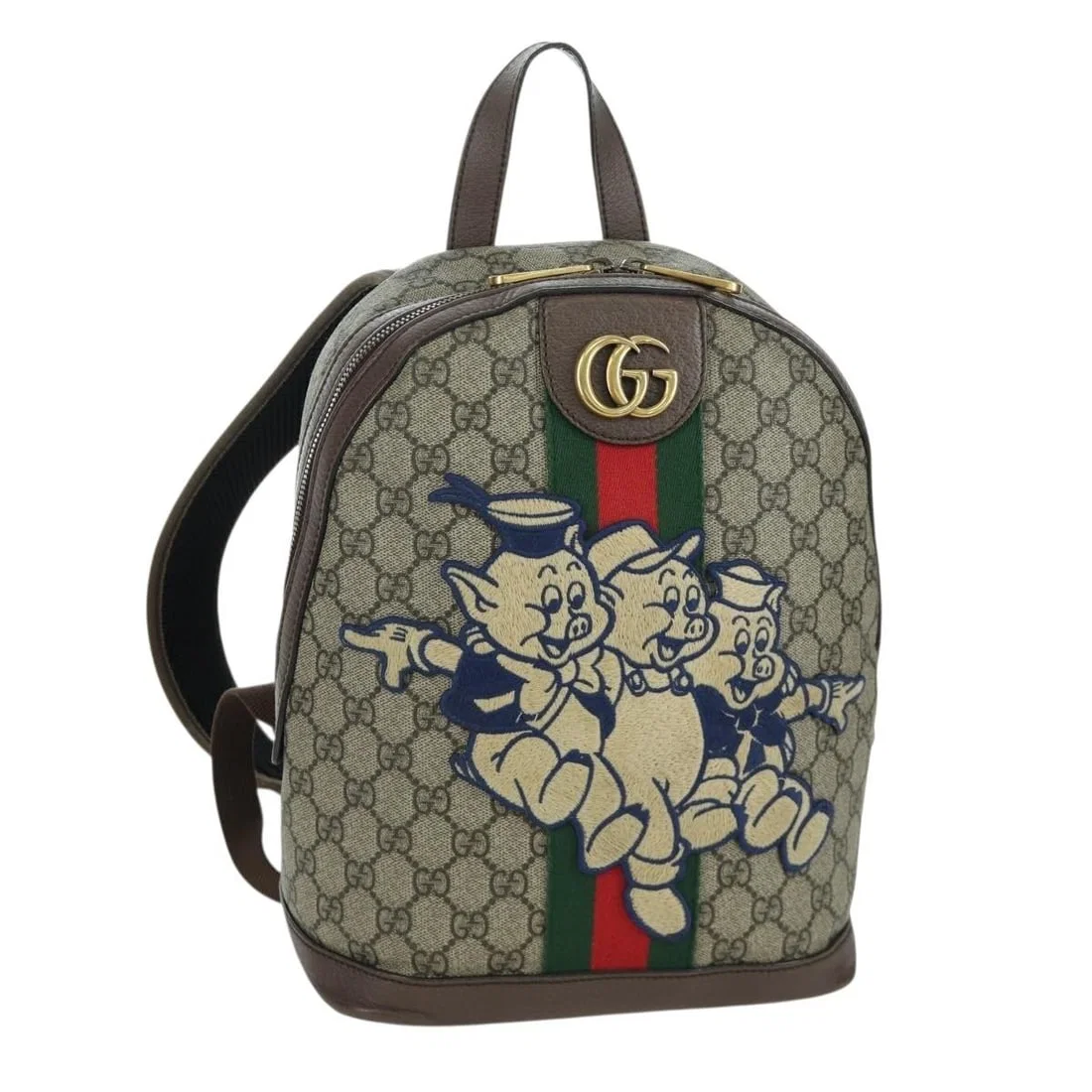 Disney Collaboration Beige GG Supreme PVC Backpack by Gucci