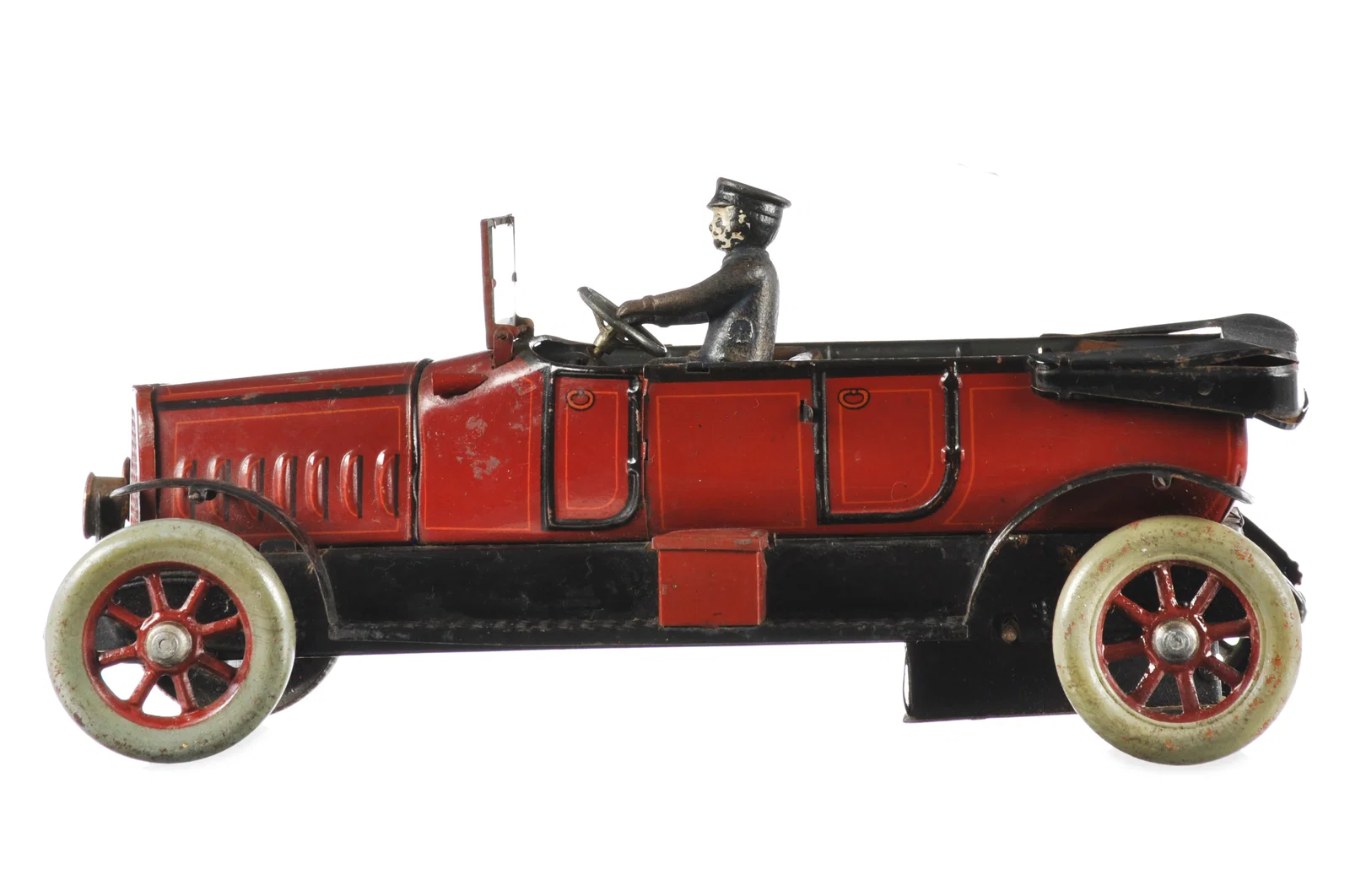 Distler 1925 Red Touring Car Tin Clockwork Windup